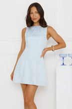 Lagoon Waves Mini Dress Blue