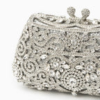 Vioraia Ayanne Crystal Covered Clutch Bag - Silver