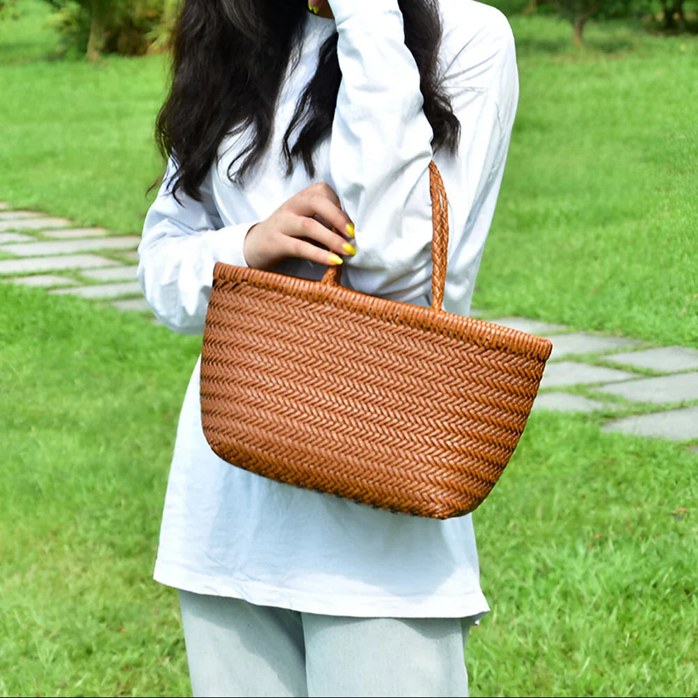 Vioraia Brie Woven Handbag