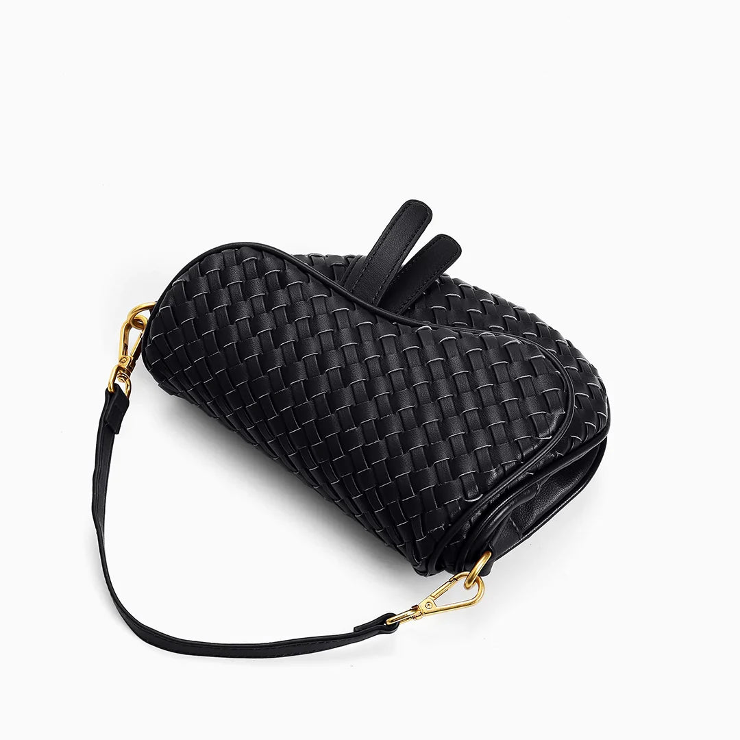 Vioraia Madelyn Woven Saddle Bag