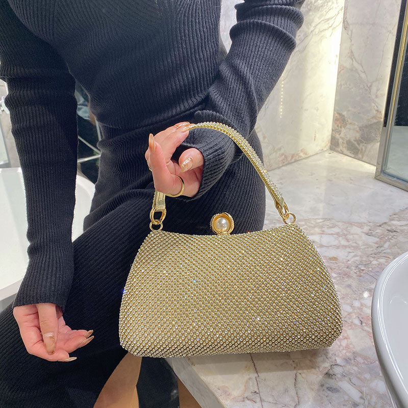 Vioraia (CS) Vintage Rhinestones Glitter Handbag