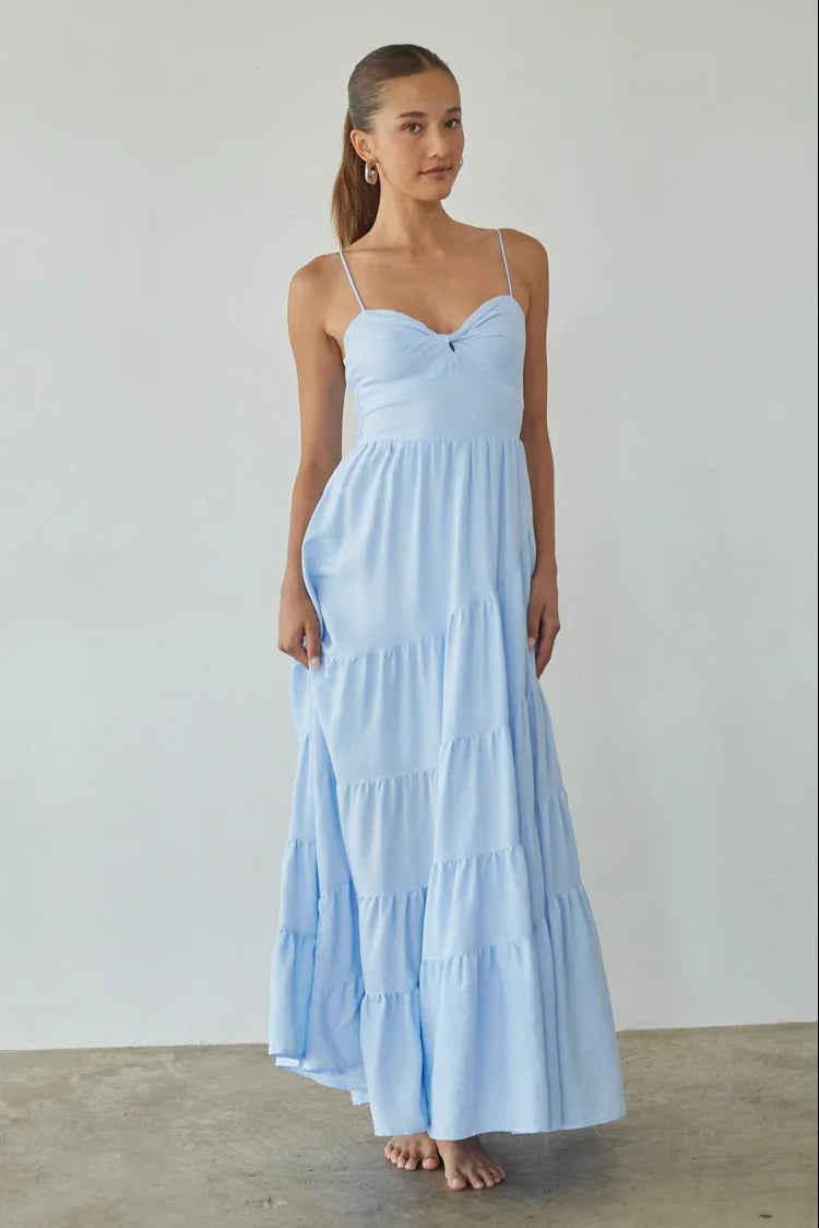 Donna Twist Front Maxi Dress