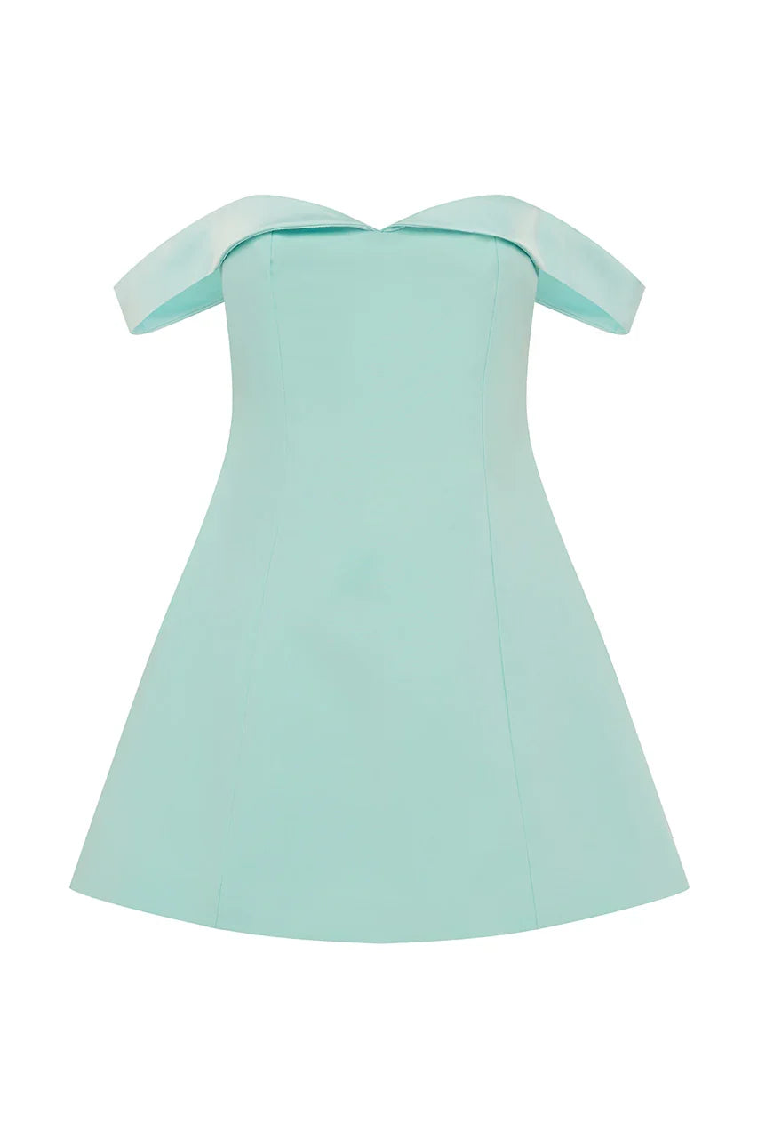 EBONY MINI DRESS - AQUA