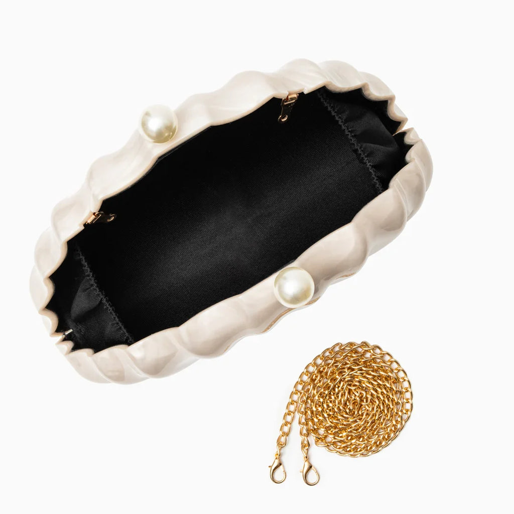 Vioraia Chloe Shell Clutch Bag