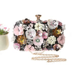 Vioraia Zenaida Handmade Flower Beaded Clutch Bag