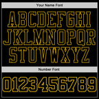 Custom Stitched Black Black-Gold Sports Pullover Sweatshirt Hoodie