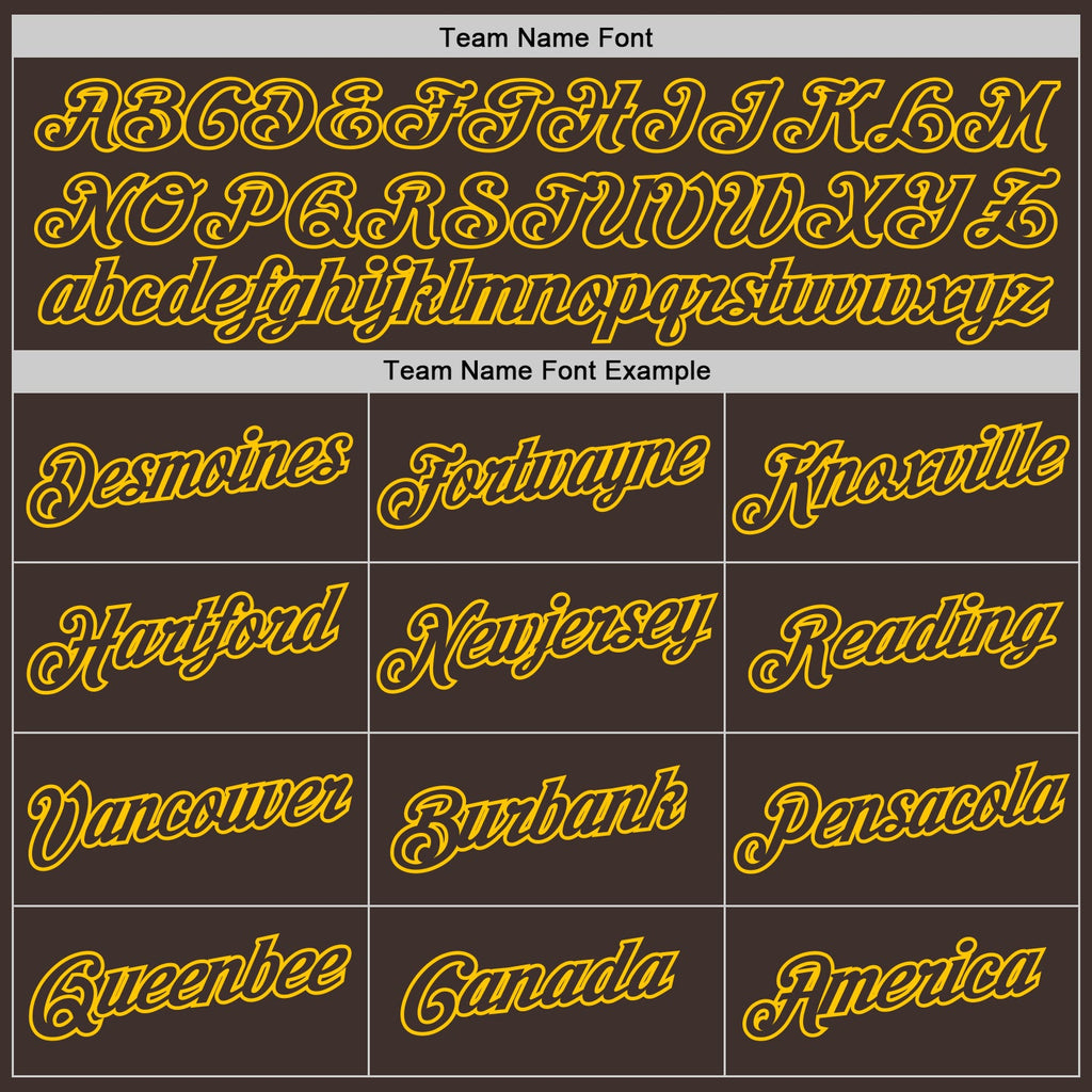 Custom Stitched Brown Brown-Gold Sports Pullover Sweatshirt Hoodie