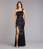 Kathie Formal Satin One-Shoulder Dress