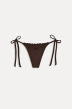 Mackenzie Suede String Bikini Bottom - Desert Suede