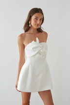 Alix Twist Front Bubble Mini Dress
