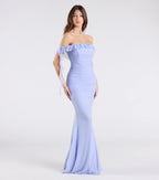Deyna Formal Mesh Off-The-Shoulder Long Dress