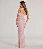 Tamara Off-The-Shoulder Mermaid Glitter Formal Dress
