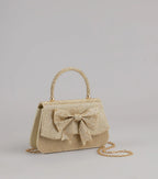 Sparkly Drama Rhinestone Bow Bag