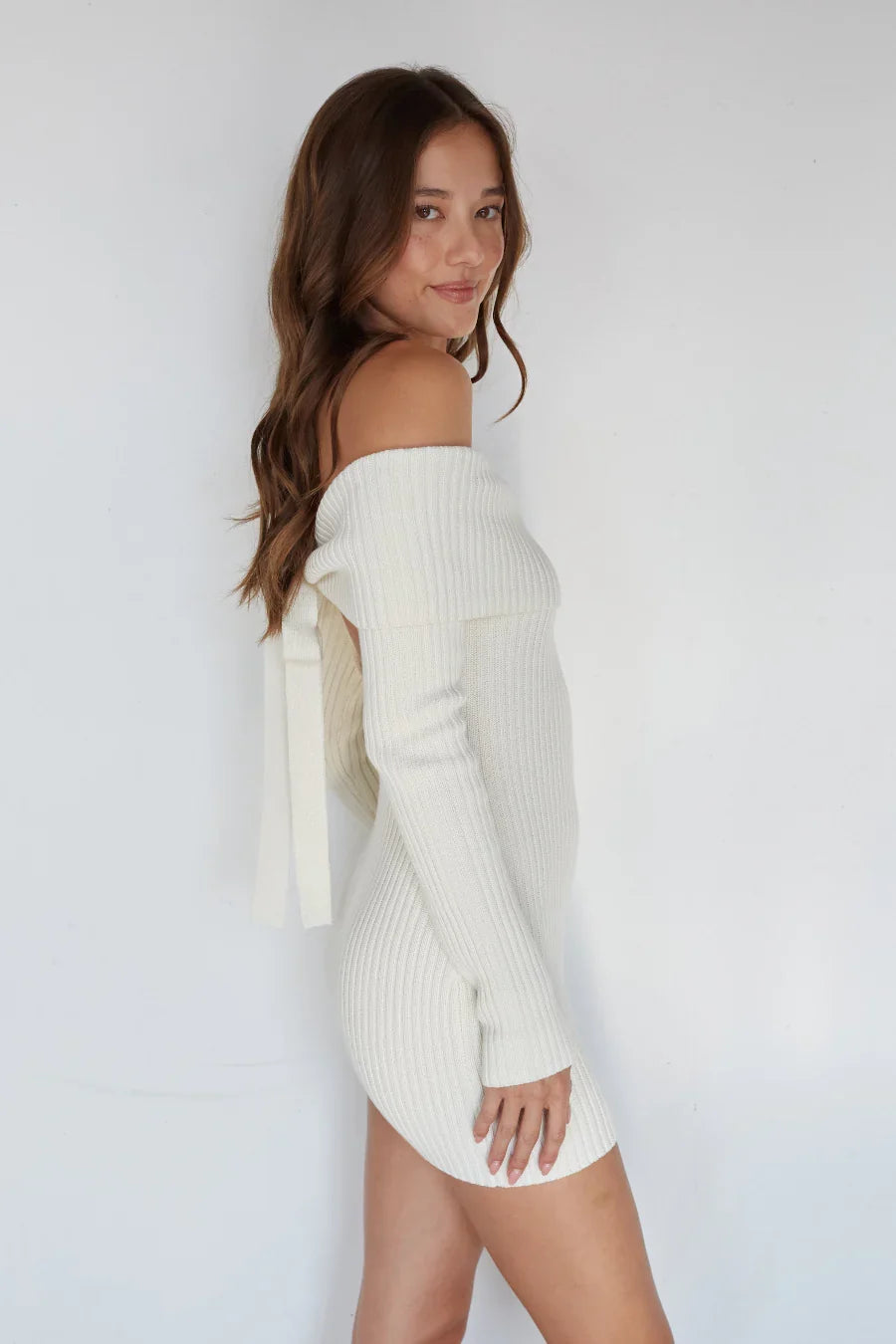 Zara Foldover Sweater Mini Dress