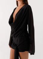 Sorrel Long Sleeve Mini Dress - Black