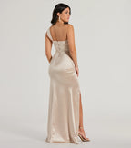 Kathie Formal Satin One-Shoulder Dress