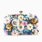 Vioraia Zenaida Handmade Flower Beaded Clutch Bag