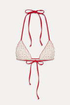 Tidal Skimpy Halter Bikini Top - Tiny Berry