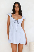 Oak Tree Mini Dress Blue