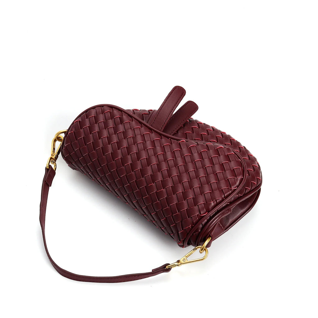 Vioraia Madelyn Woven Saddle Bag