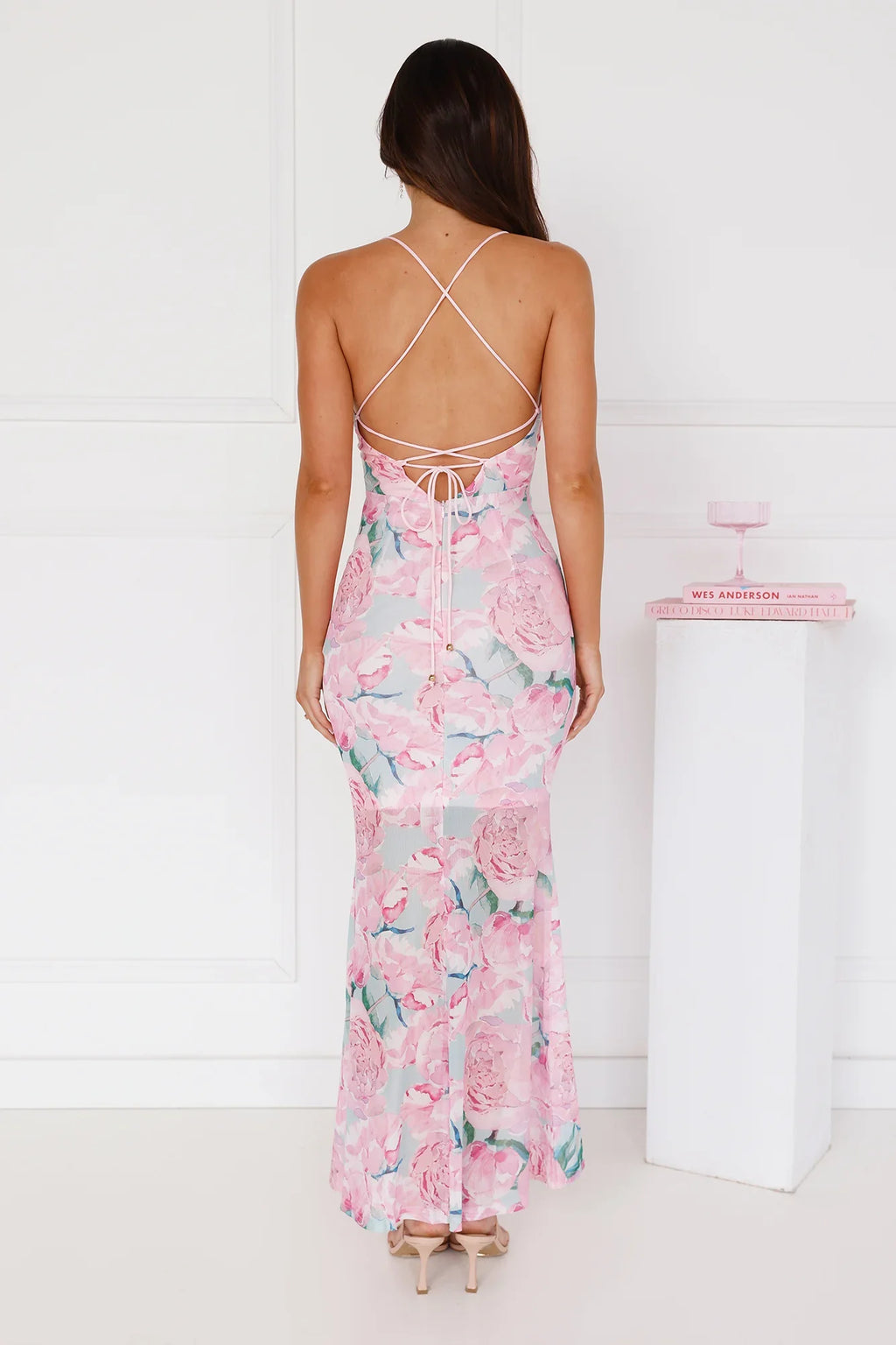 Time With You Mesh Maxi Dress Pink