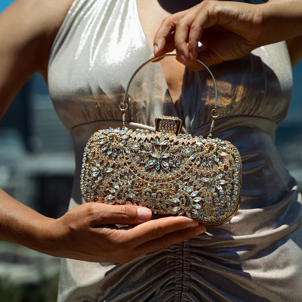Vioraia Luxurious Flower Clutch Bag