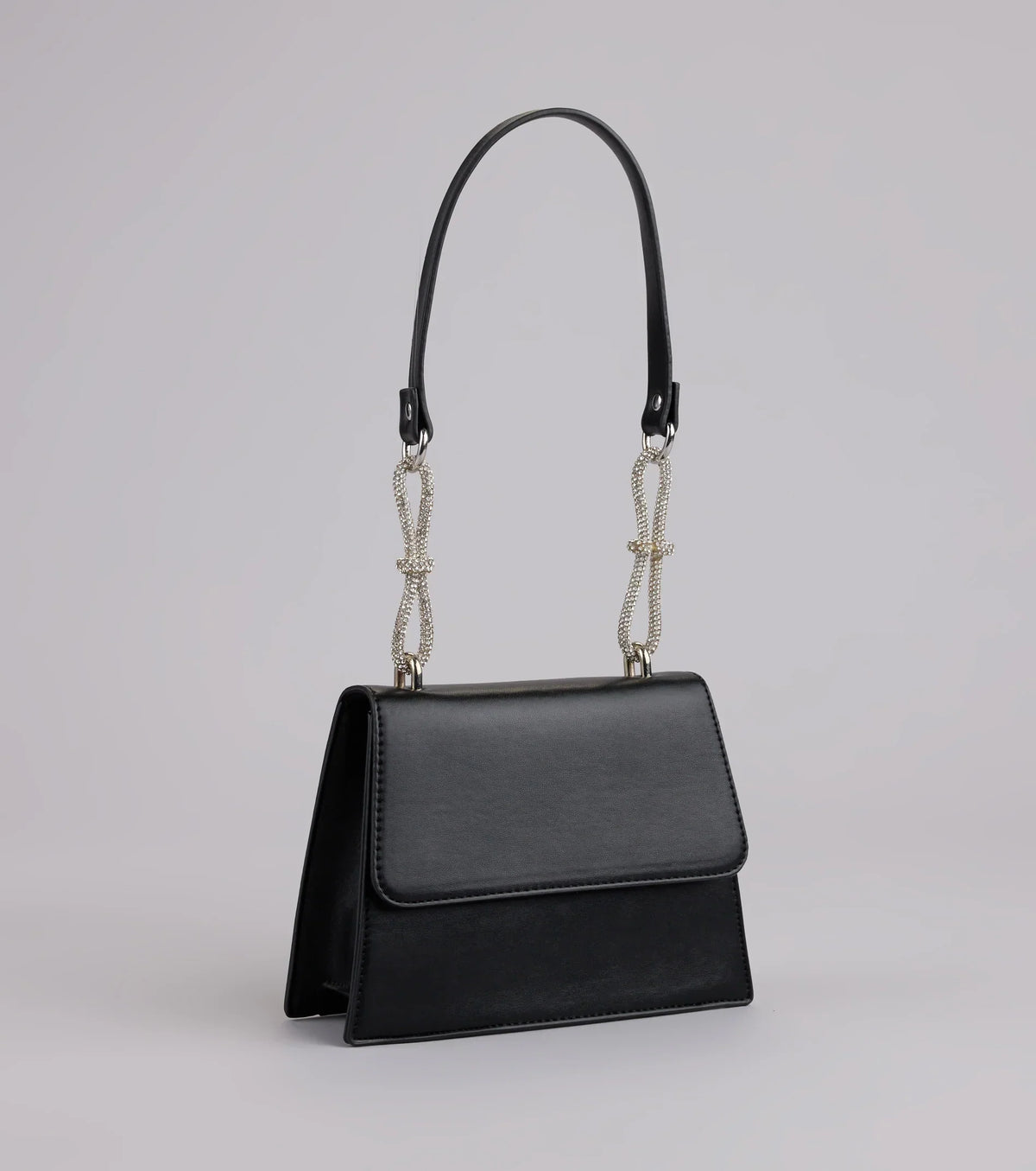 Quiet Glamour Rhinestone Bow Mini Bag