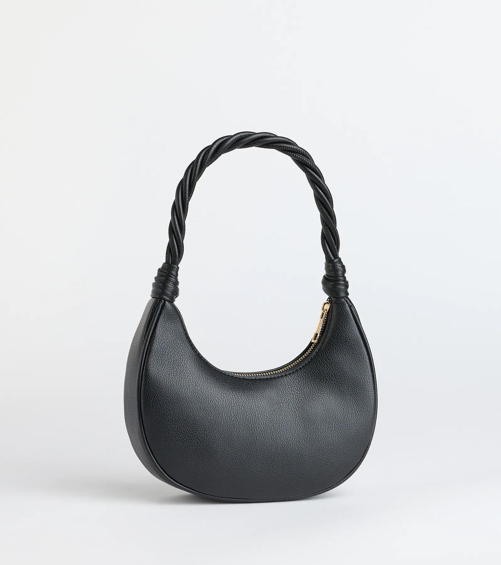 Don't Get It Twisted Faux Leather Shoulder Bag