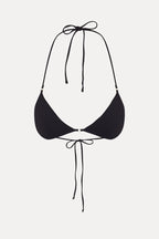 Amore Skimpy Triangle Bikini Top - Black