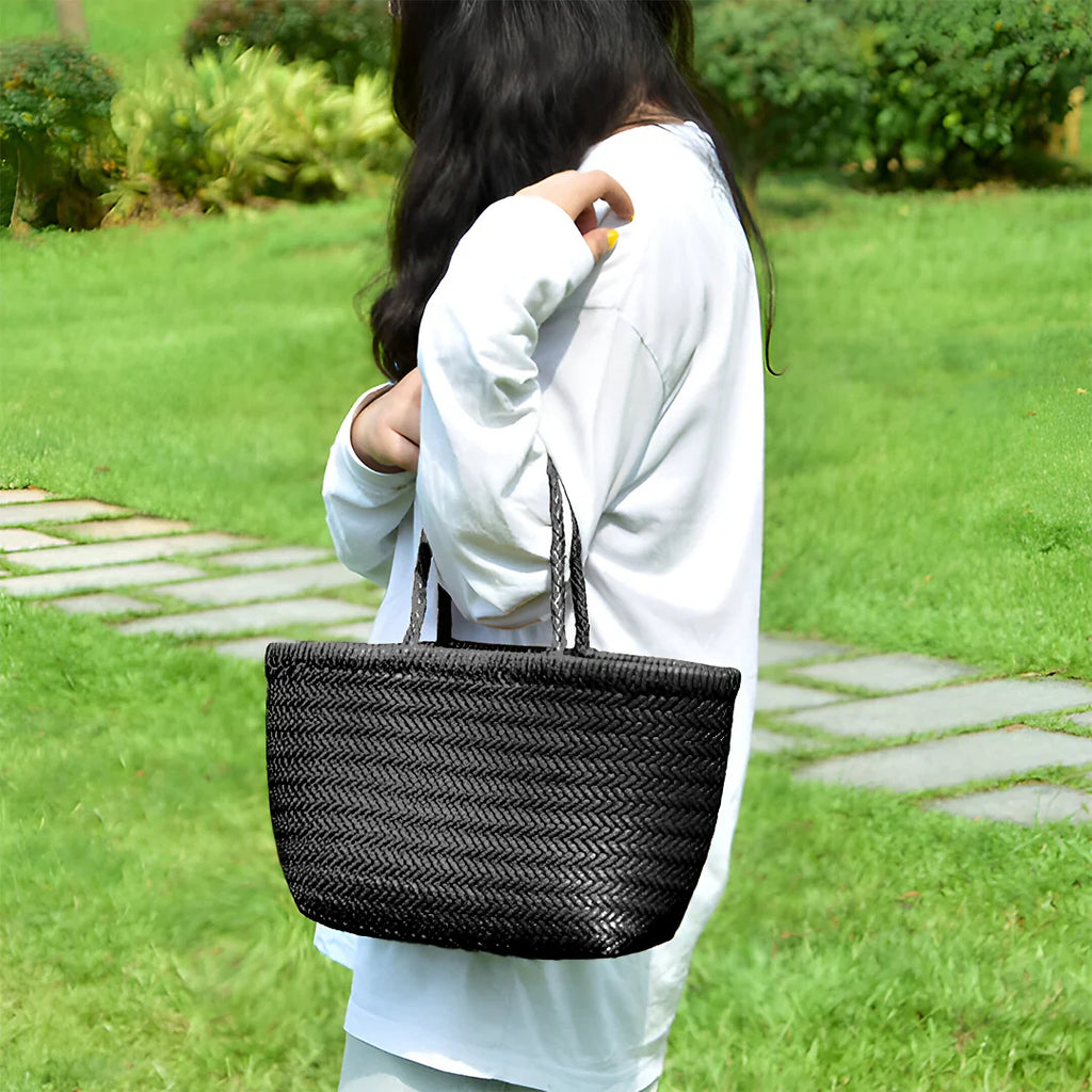 Vioraia Brie Woven Handbag