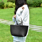 Vioraia Brie Woven Handbag