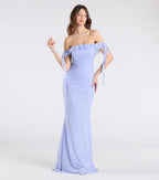 Deyna Formal Mesh Off-The-Shoulder Long Dress