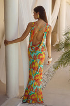 TIANA MAXI DRESS - DIAZ AQUA