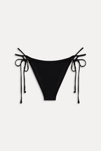 Mackenzie Cheeky Ribbed Bikini Bottom - Black