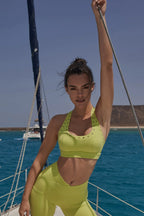 Racerback Laser Cut Sports Bra