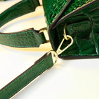 Vioraia Genuine Leather Crocodile Crossbody Bag