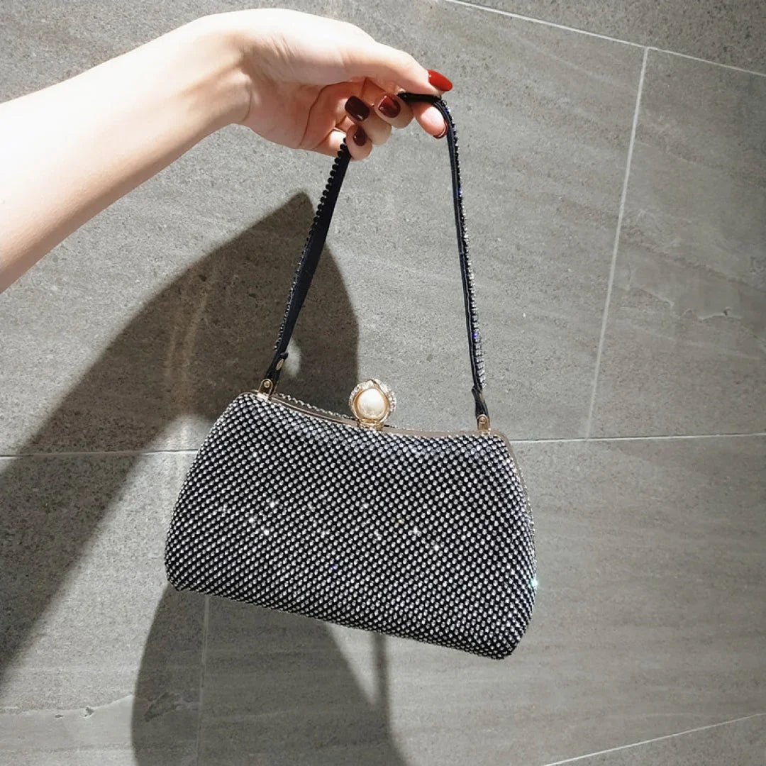 Vioraia Vintage Rhinestones Glitter Handbag