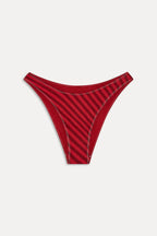 x JENNIE Dove Satin Bikini Bottom - Spring Stripe