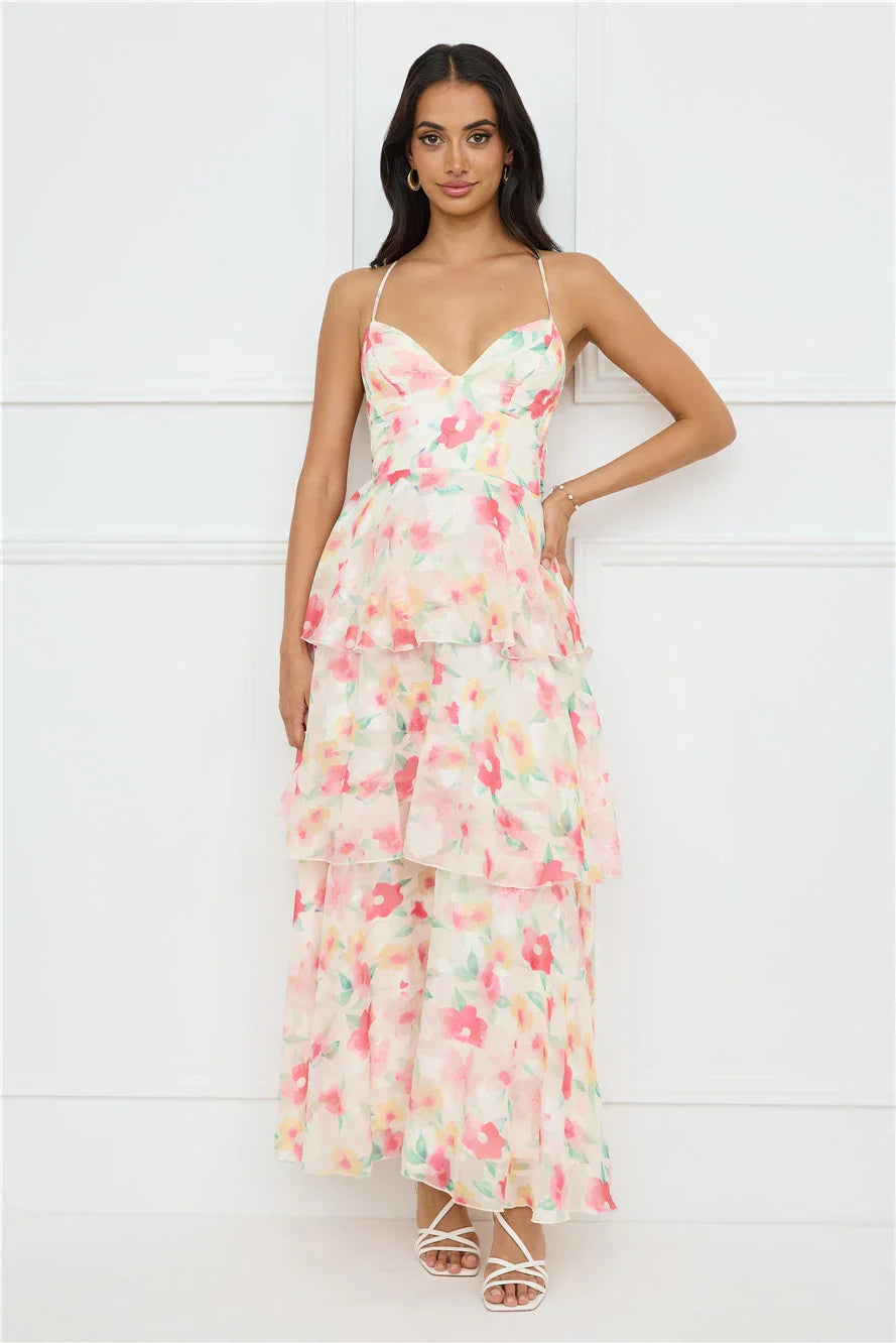 Bright Beauty Maxi Dress Print