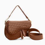 Vioraia Madelyn Woven Saddle Bag