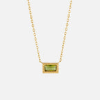 Vioraia Baguette Birthstone Necklace