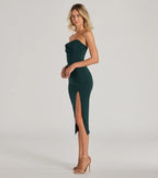 Zadie Formal High-Slit Midi Dress