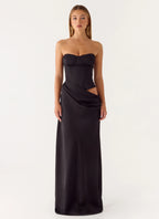 Emory Corset Maxi Dress - Black